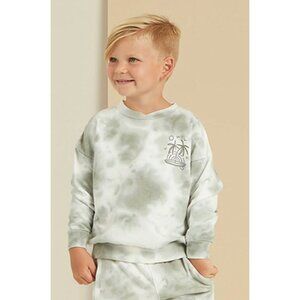 NWT Rylee Cru sweatshirt aqua tie dye SZ2-3y